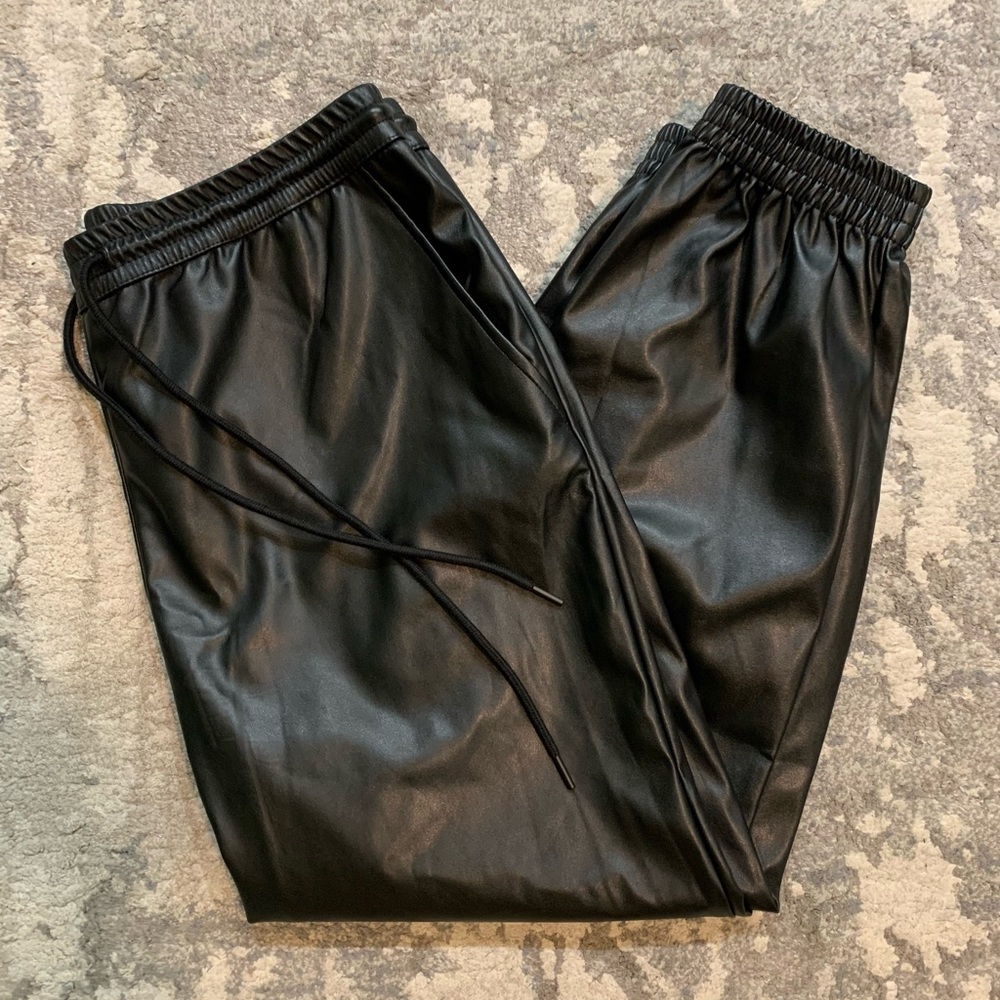 Leather Joggers